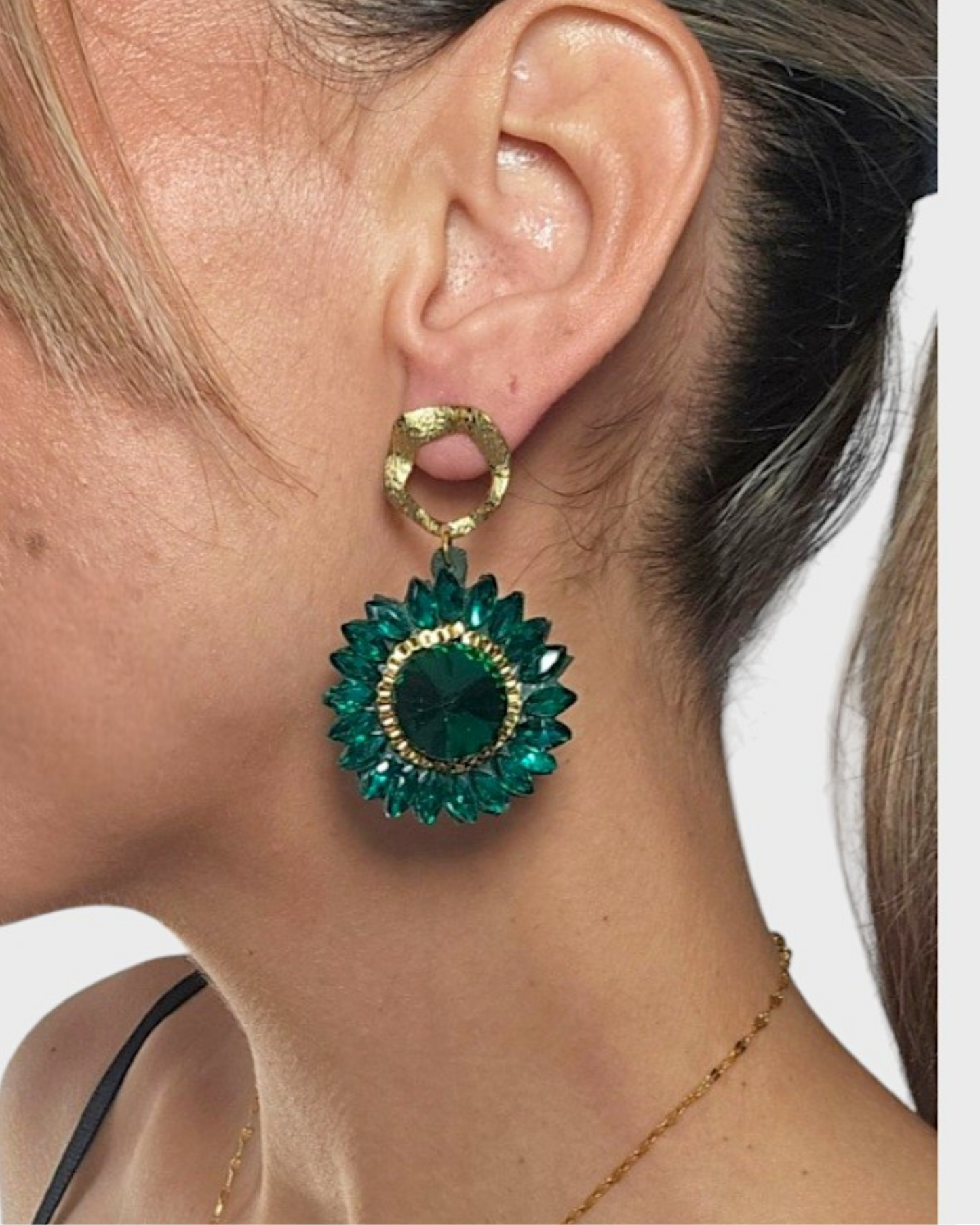 Pendientes Sol Esmeralda